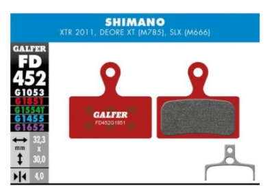 Pastilhas Galfer Shimano XTR-XT-SLX ADVANCE