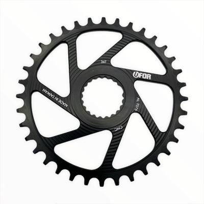 PRATO UFOR REDONDO CHAINRING 36T BLACK DM SHIMANO