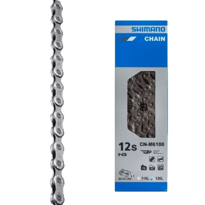 SHIMANO CORRENTE DEORE M6100 12V 126 ELOS QUICK-LINK