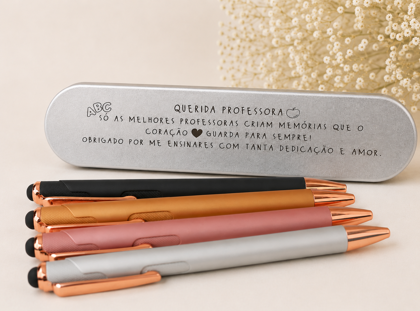Caixinha de Metal Gravada + Caneta Personalizada Premium Caixinha de Metal Gravada + Caneta Personalizada Premium
