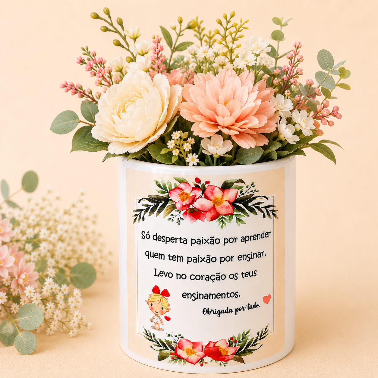 Coleção Ensinar com o Coração – Presentes Personalizados para Professora Coleção Ensinar com o Coração – Presentes Personalizados para Professora