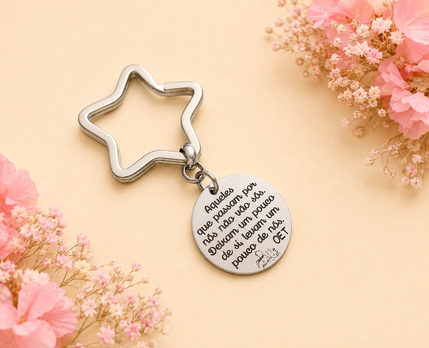 Porta-chaves personalizado em aço inoxidável - Principezinho Porta-chaves personalizado em aço inoxidável - Principezinho