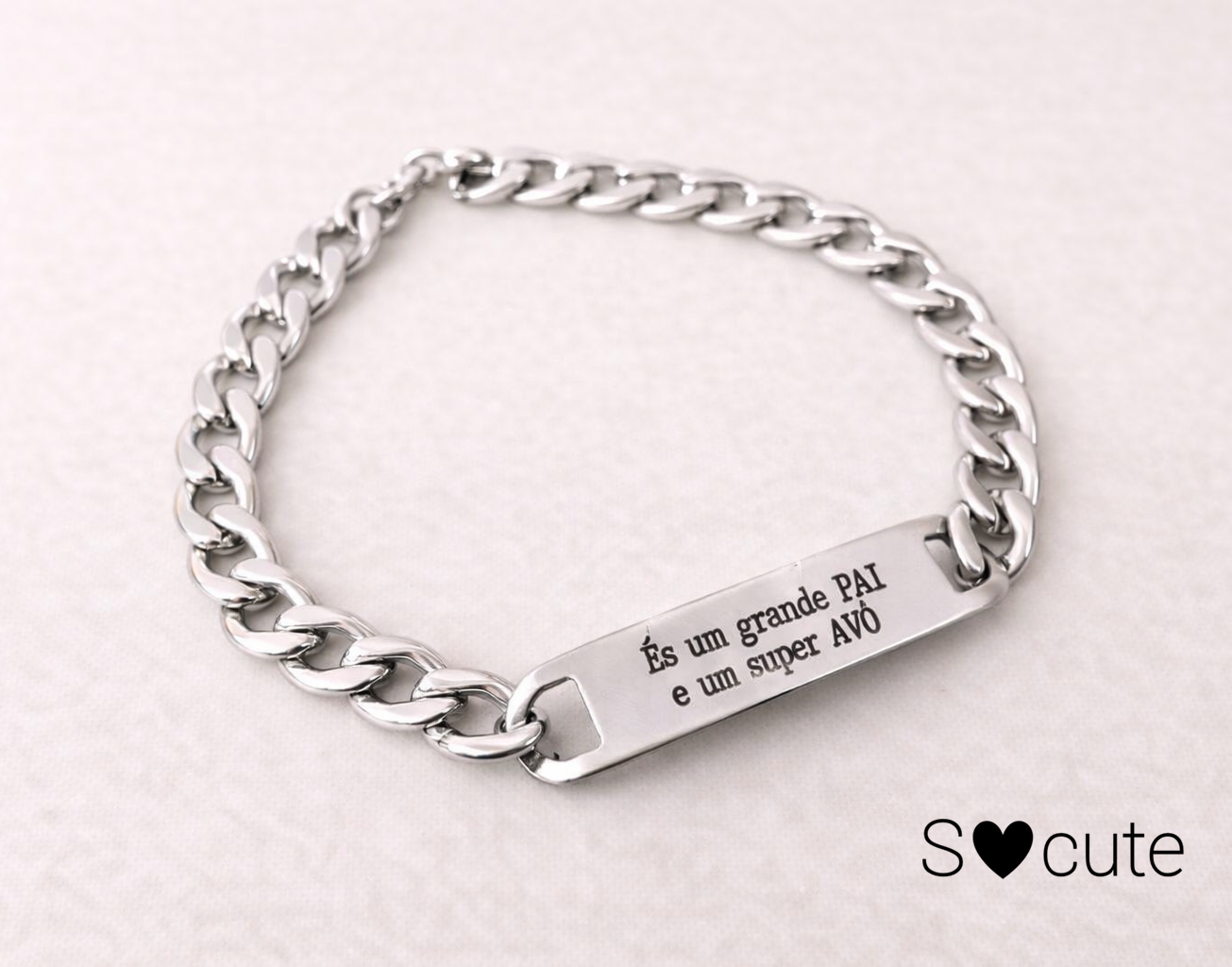 Pulseira Personalizada para Pai e Avô – Um Homem Duas Missões Pulseira Personalizada para Pai e Avô – Um Homem Duas Missões