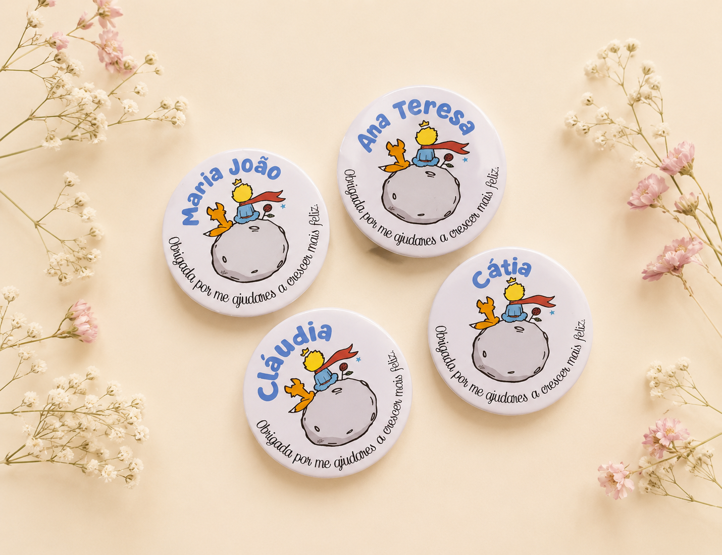 Coleção Principezinho – Crachás, Ímanes & Porta-chaves Personalizados Coleção Principezinho – Crachás, Ímanes & Porta-chaves Personalizados