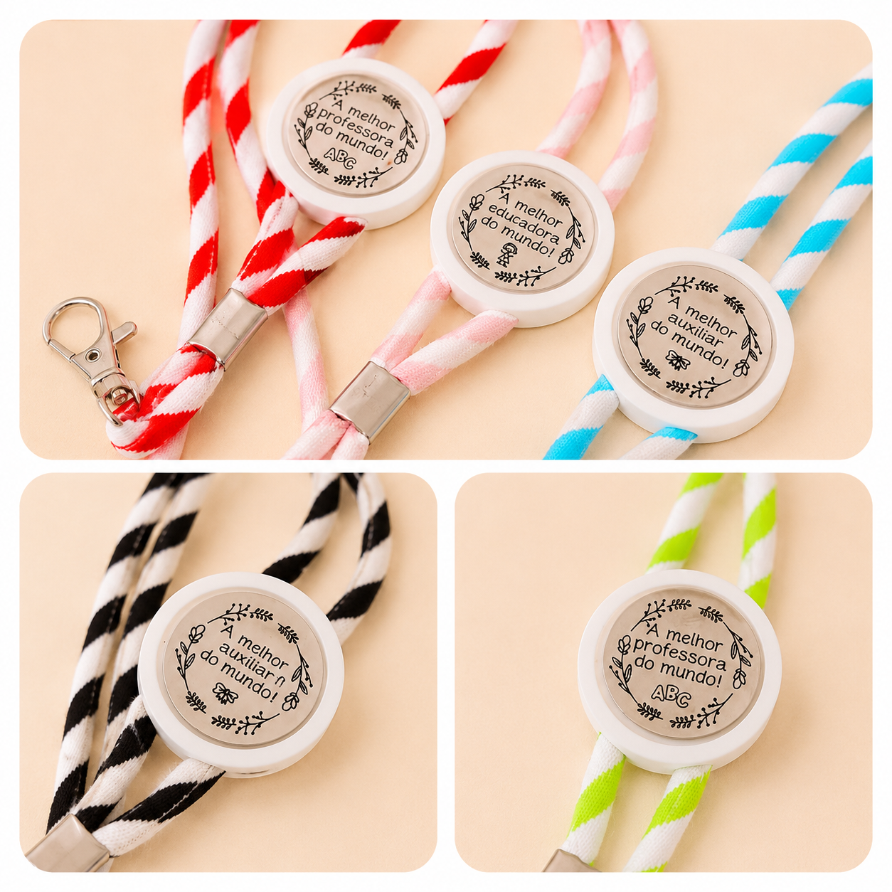 Coleção Laços com Significado — Fitas Porta-Chaves & Porta Cartões Personalizadas Coleção Laços com Significado — Fitas Porta-Chaves & Porta Cartões Personalizadas