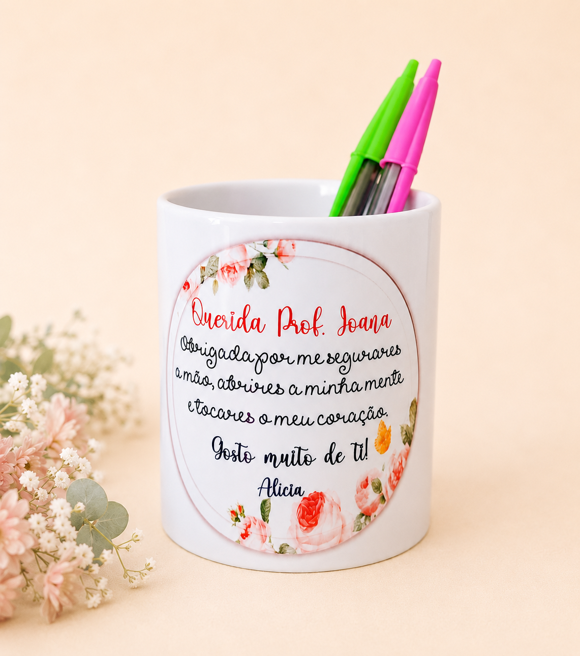 Coleção Gratidão – Caneca, Porta-Lápis ou Vasinho Personalizado para Professora Coleção Gratidão – Caneca, Porta-Lápis ou Vasinho Personalizado para Professora