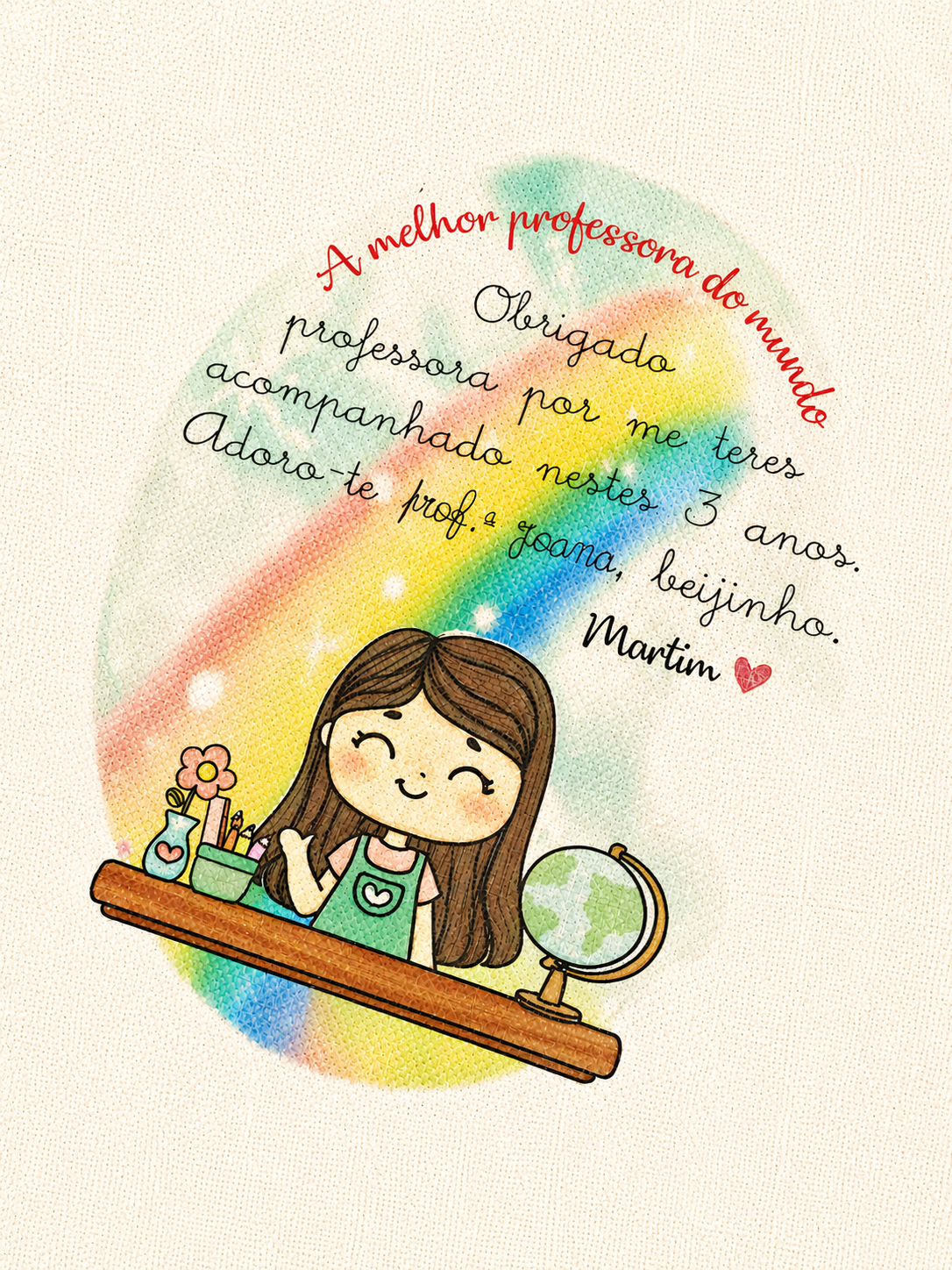 Saco Personalizado – Coleção Professora Especial 🌈 Saco Personalizado – Coleção Professora Especial 🌈