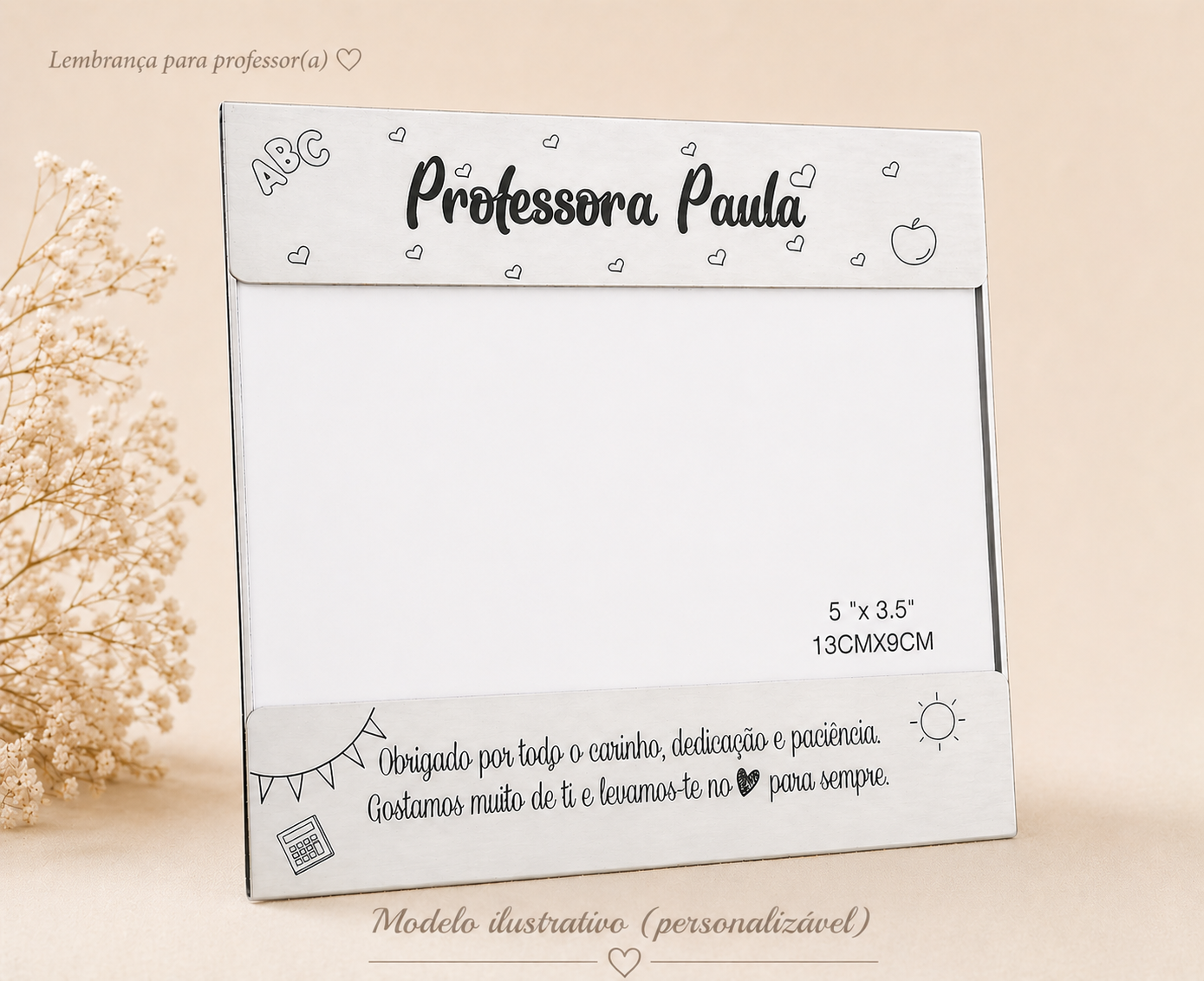 Moldura Personalizada Gravada para Professor(a) — Recordação Especial Final do Ano Letivo Moldura Personalizada Gravada para Professor(a) — Recordação Especial Final do Ano Letivo