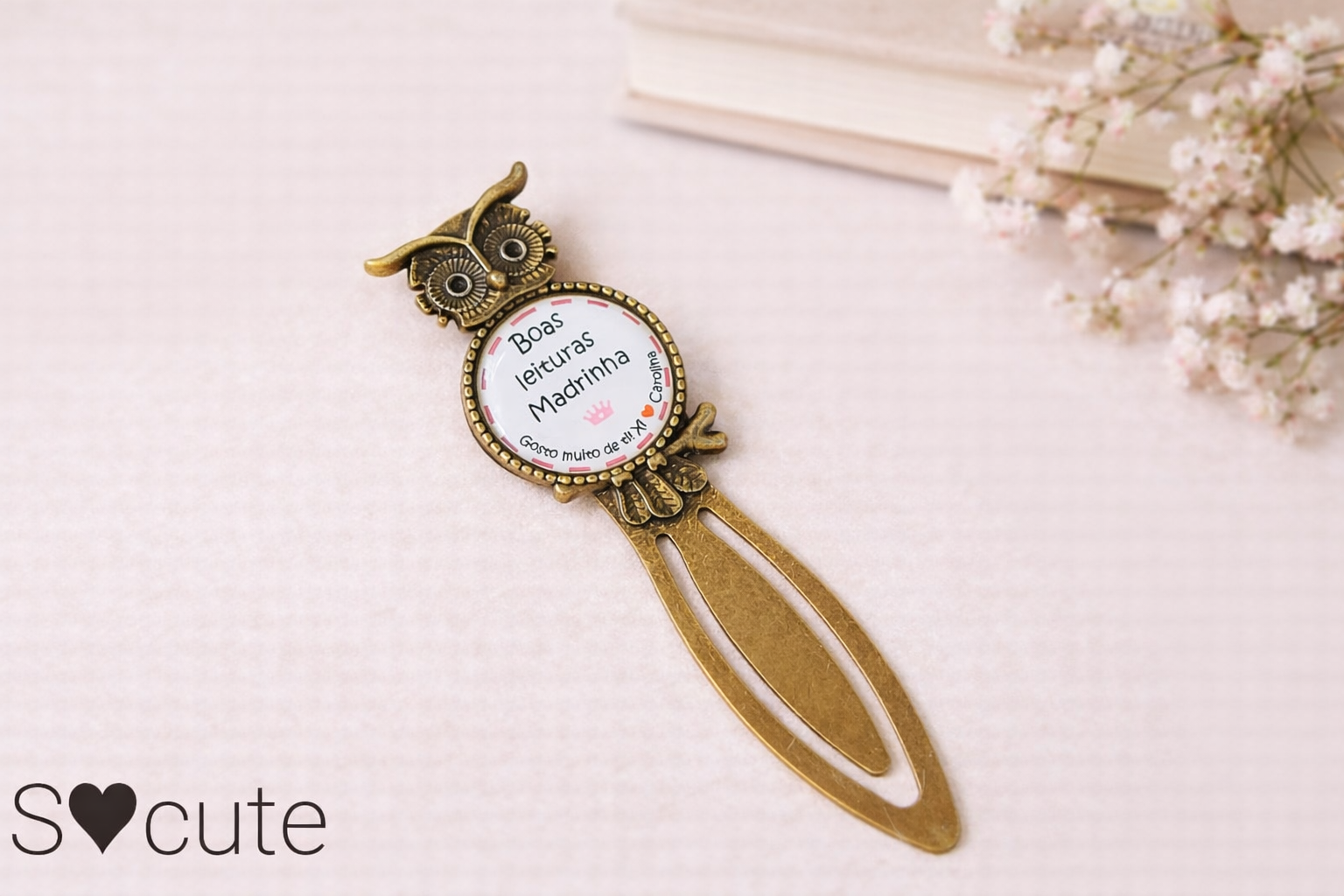 Marcador de Livro Personalizado com Nome – Presente Especial para Madrinha Marcador de Livro Personalizado com Nome – Presente Especial para Madrinha