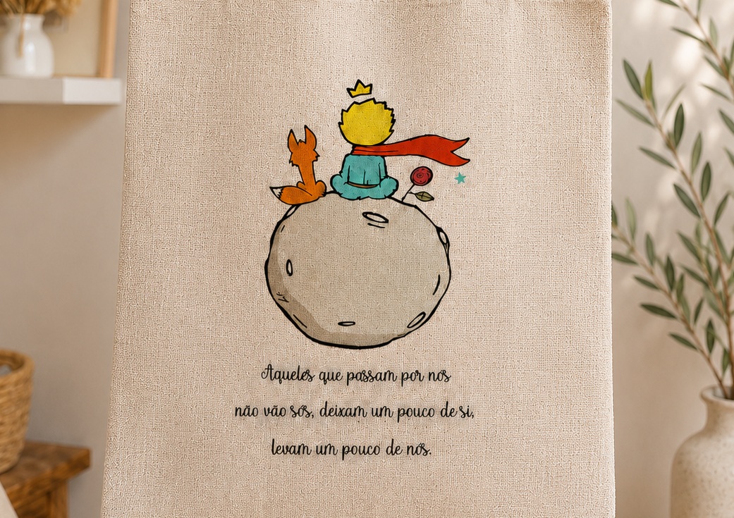 Saco de Tecido Personalizado – Principezinho Saco de Tecido Personalizado – Principezinho