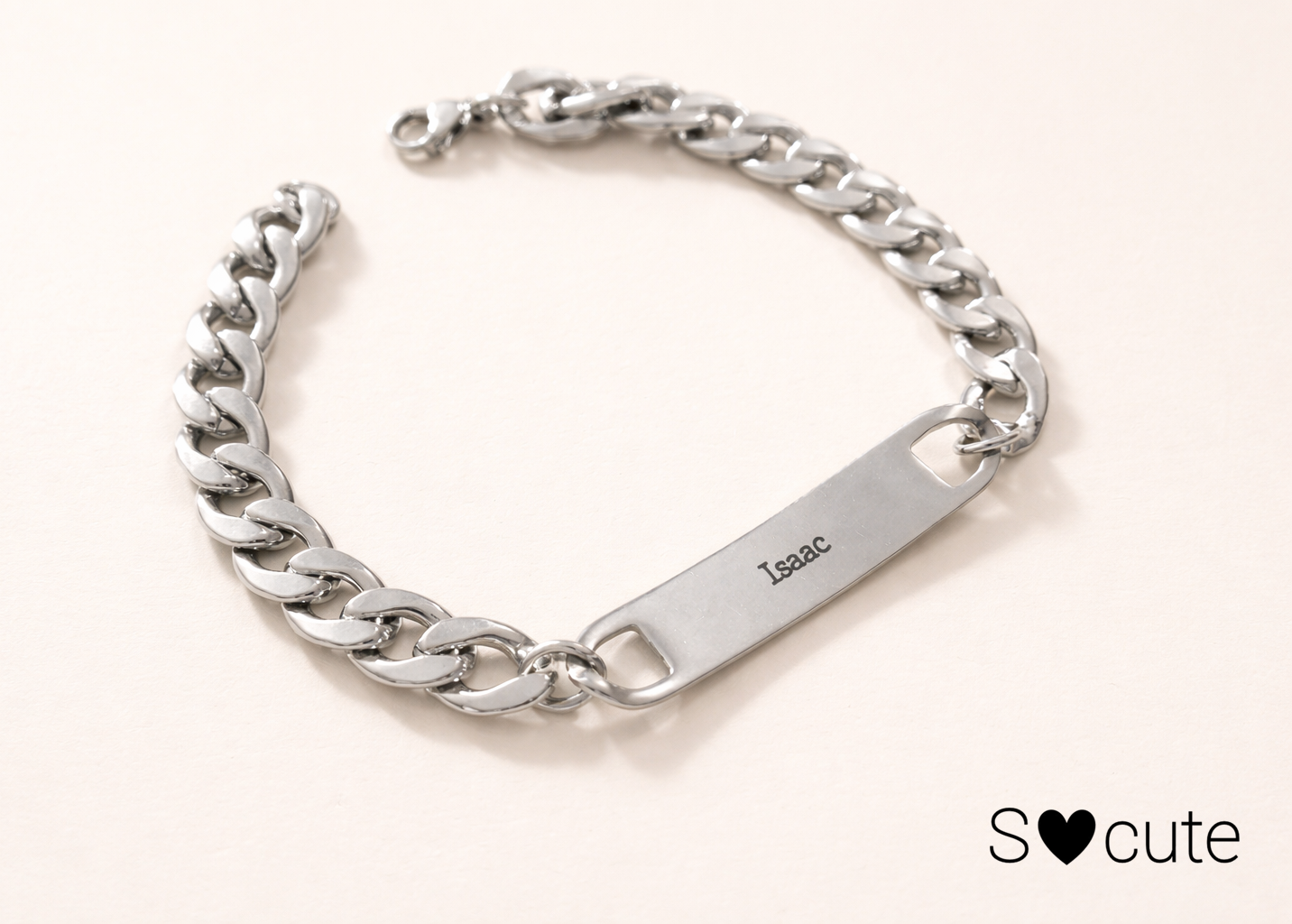 Pulseira Identity Pai – Aço Inoxidável Personalizável Pulseira Identity Pai – Aço Inoxidável Personalizável