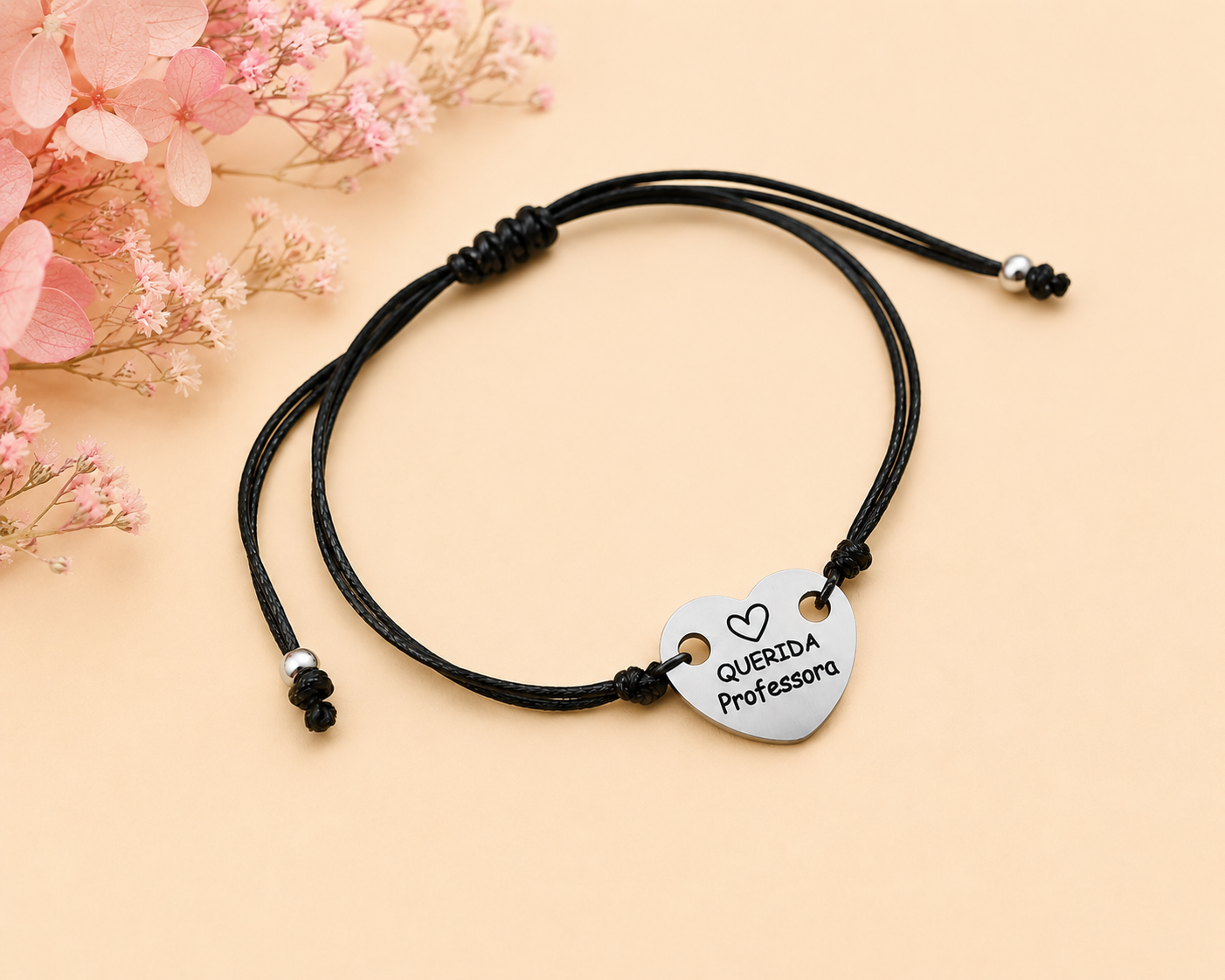 Pulseira de cordão "Querida Professora" Pulseira de cordão "Querida Professora"