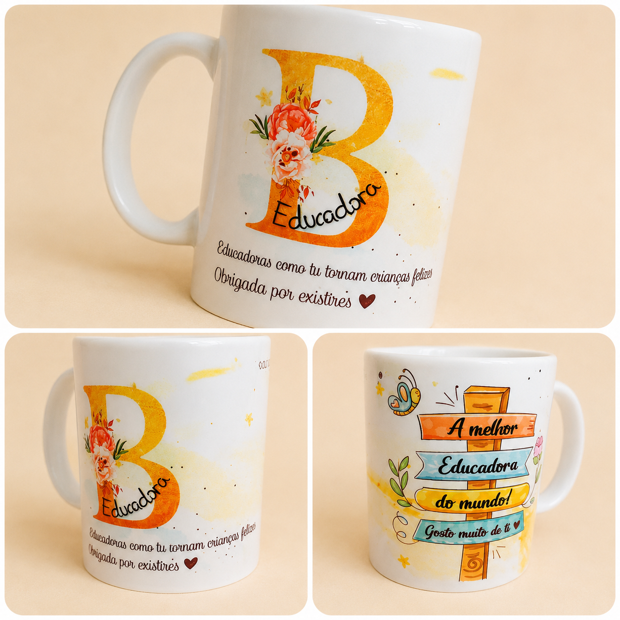 Coleção Iniciais – Presentes Personalizados para Professora, Educadora ou Auxiliar Coleção Iniciais – Presentes Personalizados para Professora, Educadora ou Auxiliar