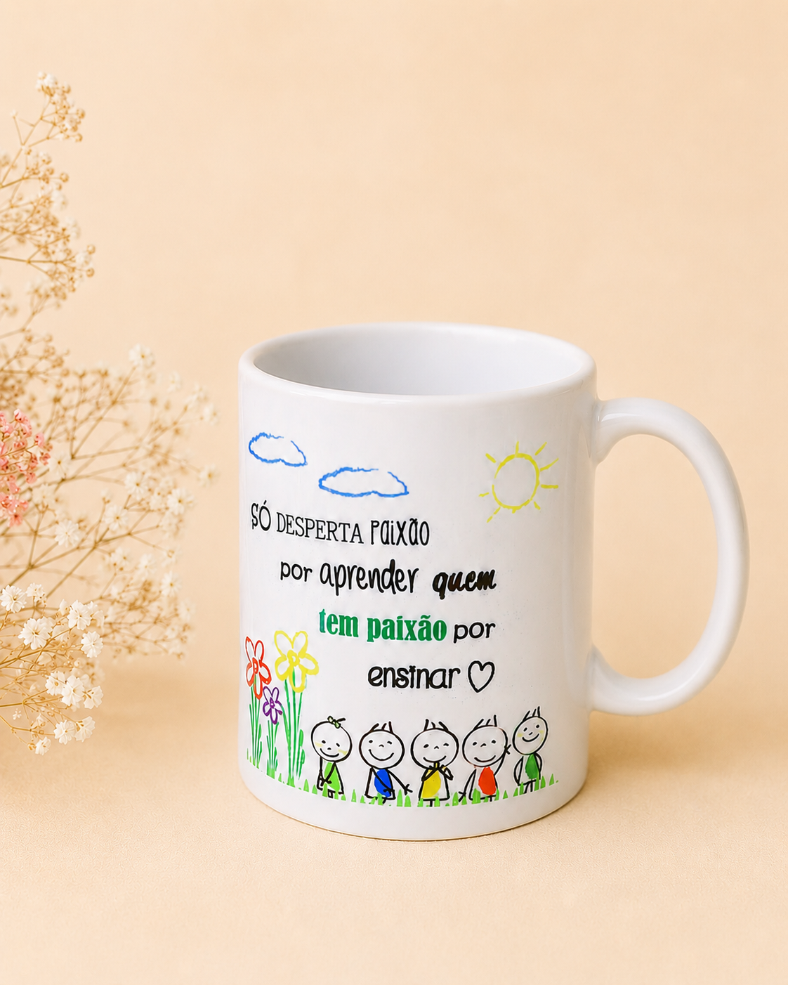 Coleção Crianças Felizes – Caneca, Porta-lápis e Vasinho Personalizado para Professora Coleção Crianças Felizes – Caneca, Porta-lápis e Vasinho Personalizado para Professora