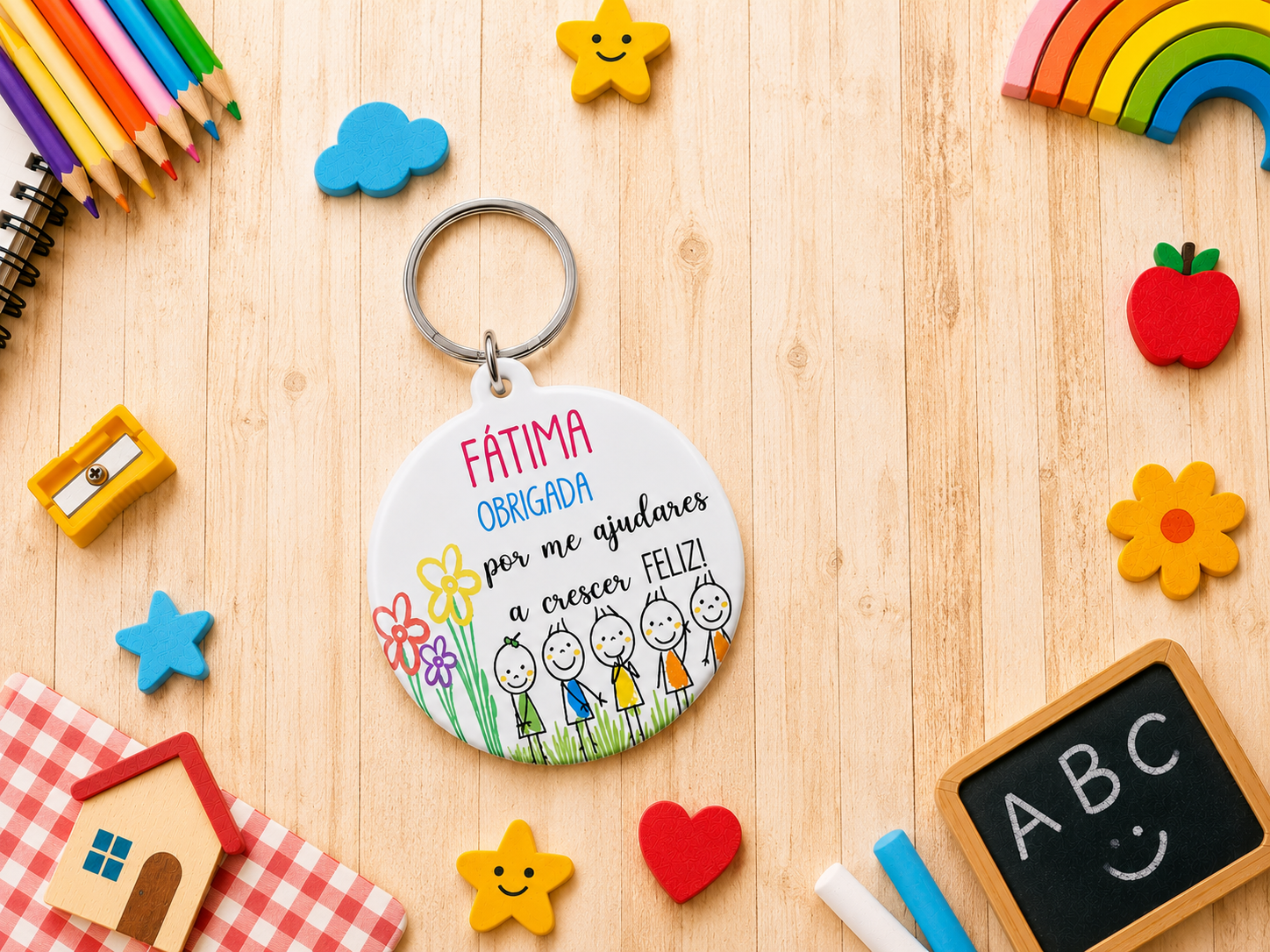 Coleção Crescer Feliz – Ímanes, Crachás & Porta-chaves Personalizados Coleção Crescer Feliz – Ímanes, Crachás & Porta-chaves Personalizados