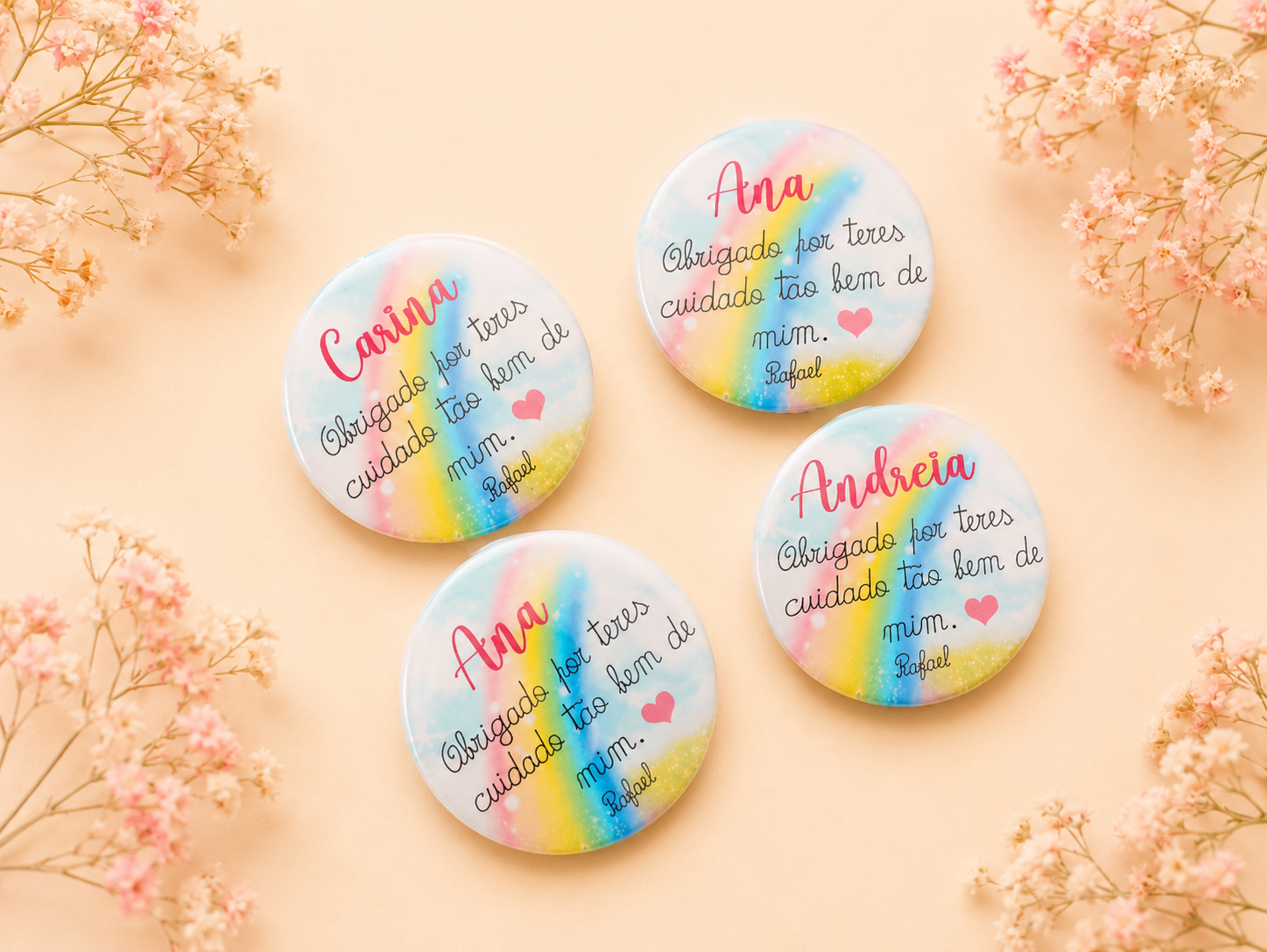 Coleção Arco Íris – Ímanes & Crachás Personalizados Coleção Arco Íris – Ímanes & Crachás Personalizados