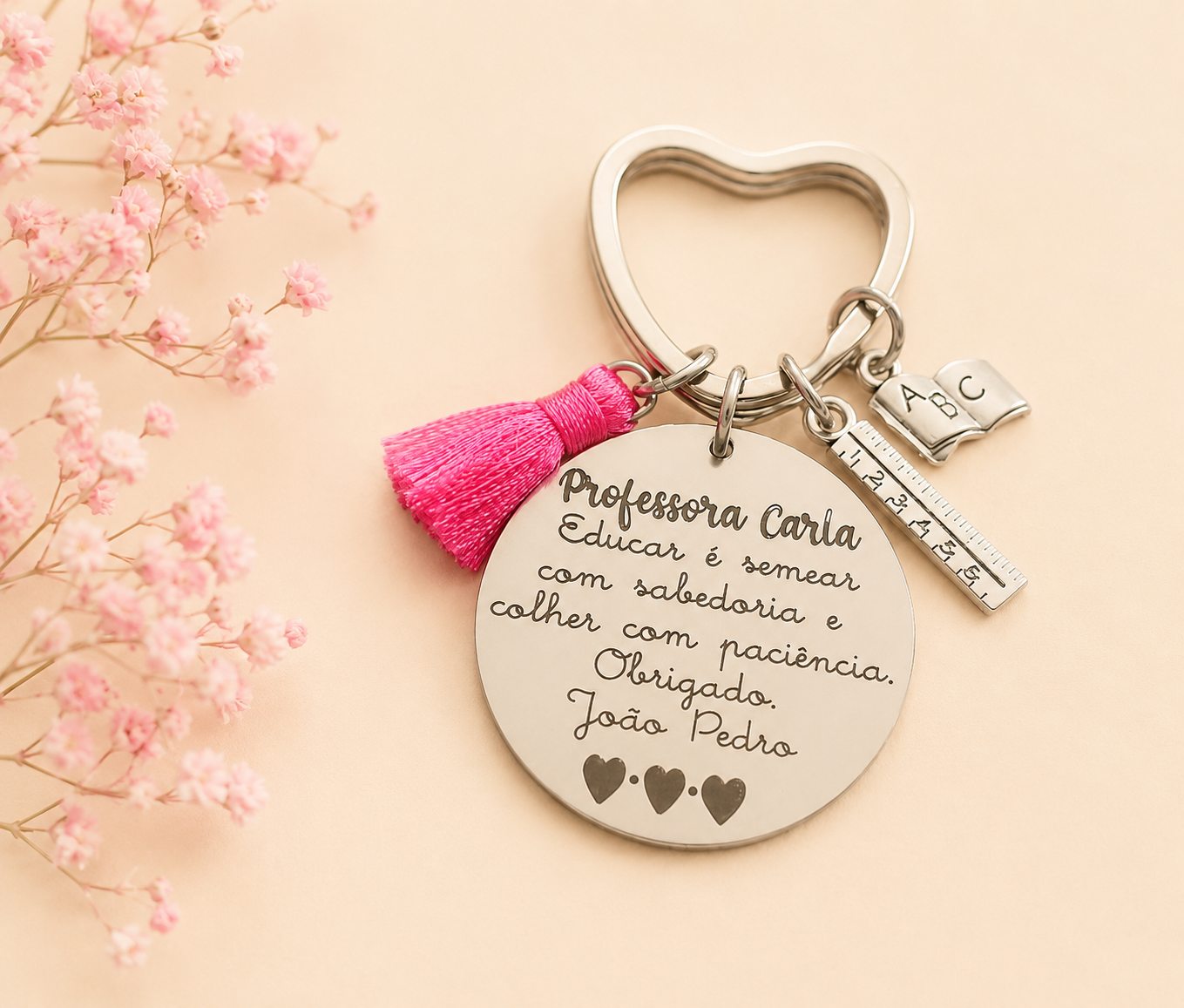 Porta-Chaves Personalizado para Professora/Educadora/Auxiliar ✨ Porta-Chaves Personalizado para Professora/Educadora/Auxiliar ✨