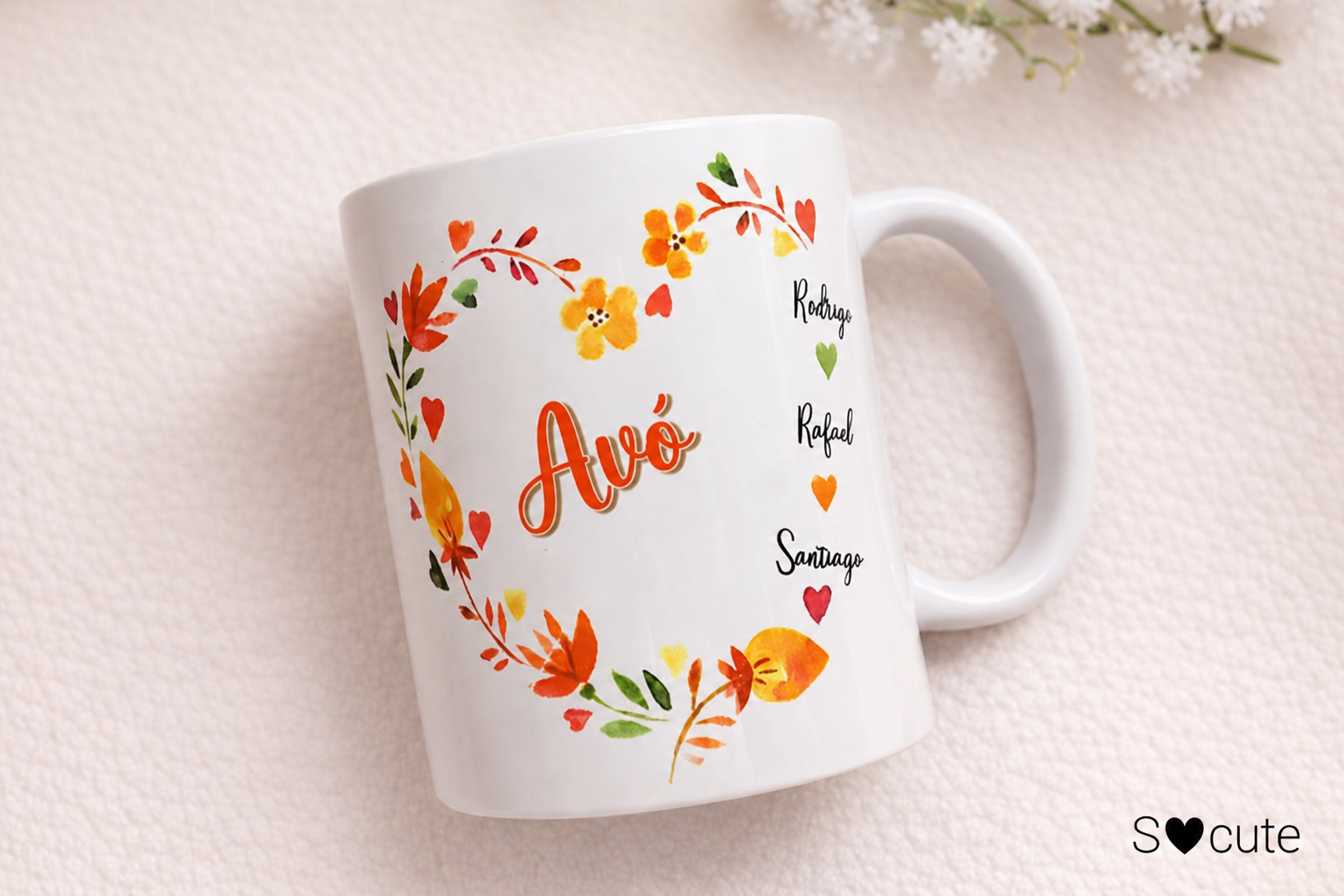 Caneca Personalizada “Avó” com Nomes dos Netos Caneca Personalizada “Avó” com Nomes dos Netos