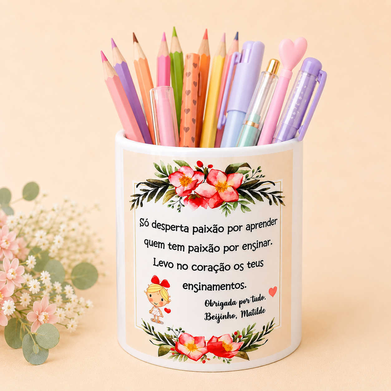 Coleção Ensinar com o Coração – Presentes Personalizados para Professora Coleção Ensinar com o Coração – Presentes Personalizados para Professora