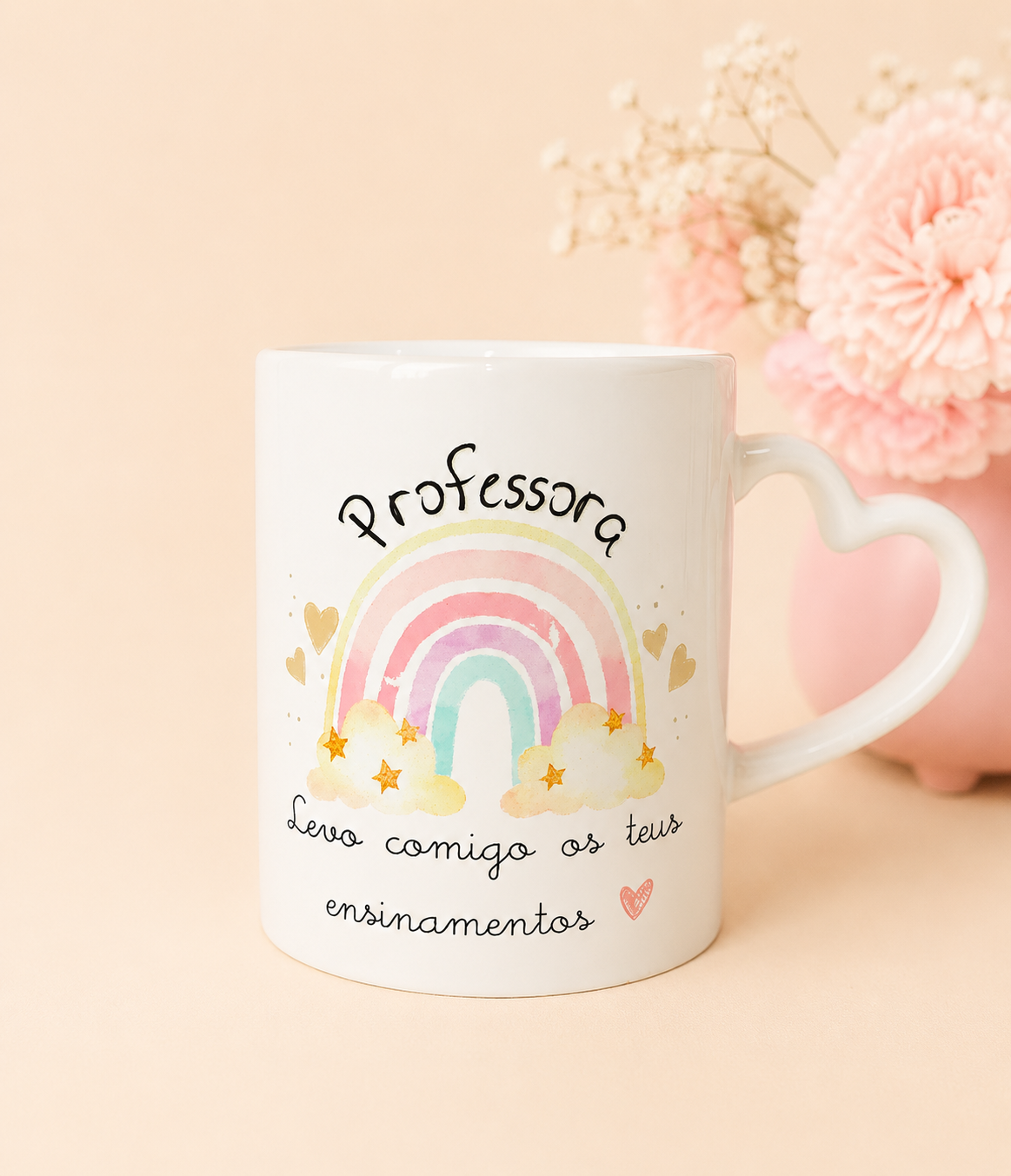 🌈 Caneca Personalizada para Professora/Educadora/Auxiliar – Frente e Verso | 🌈 Caneca Personalizada para Professora/Educadora/Auxiliar – Frente e Verso |