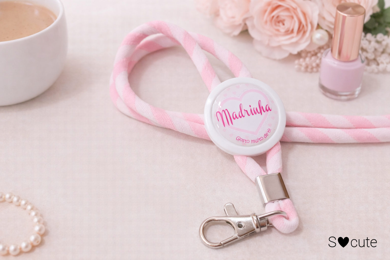 Fita Porta-Chaves Personalizada Madrinha | Presente Especial com Nome Fita Porta-Chaves Personalizada Madrinha | Presente Especial com Nome