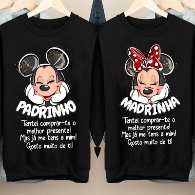 Sweats Padrinhos - Mickey e Minnie