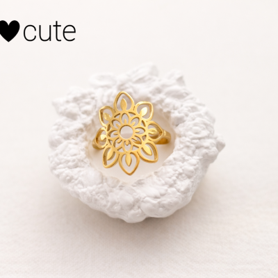 Anel Essence Flor Interior - Peça única