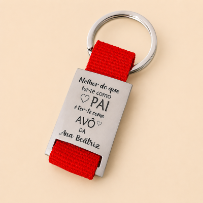 Porta-Chaves Personalizado Pai & Avô – Um Amor que Cresce em Gerações