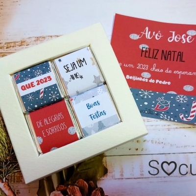 Napolitanas chocolate natalícias