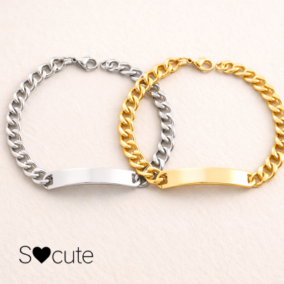 Pulseira Identity Link (prateado e dourado)