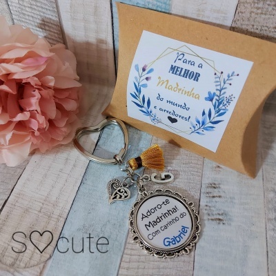 Porta-chaves adoro-te madrinha