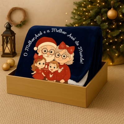 Manta de Natal - avós