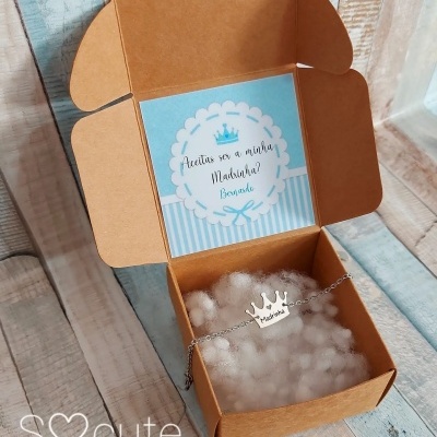 Colar coroa - Convite à Madrinha