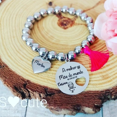 Pulseira melhor mãe do mundo