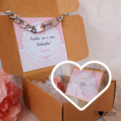 Pulseira “Aceitas ser o meu Padrinho?” – Convite Especial