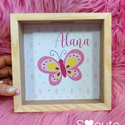 Quadro mealheiro - borboleta