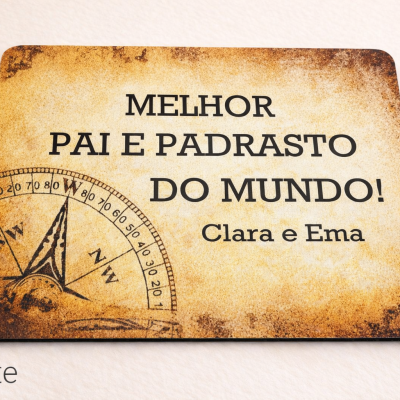 Tapete de Rato Personalizado – Melhor Pai e Padrasto do Mundo