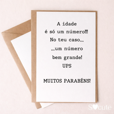 Postal de aniversário - A idade é só um número!