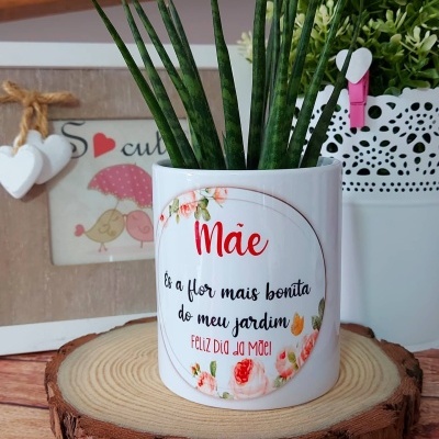 Vaso para flores ou copo para canetas MÃE