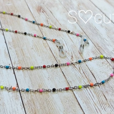 Corrente para óculos arco-íris