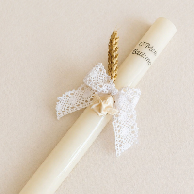 Vela de Batismo Personalizada com Anjinho – Delicada e Cheia de Significado