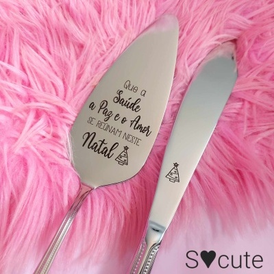 Talheres para bolo Natalícios