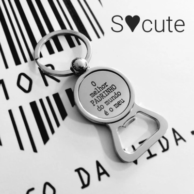 Porta-chaves/abre caricas "O melhor Padrinho do mundo é o meu"