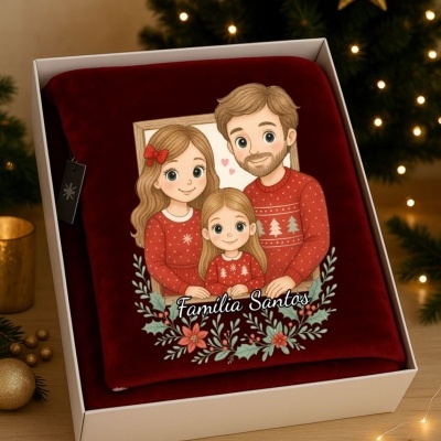 Manta de Natal - família