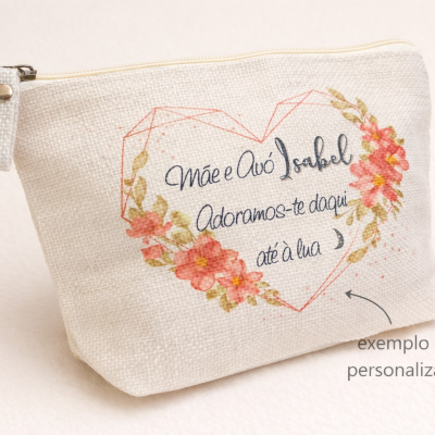 Necessaire Personalizada Mãe e Avó com Nome e Mensagem – Um Presente Cheio de Amor