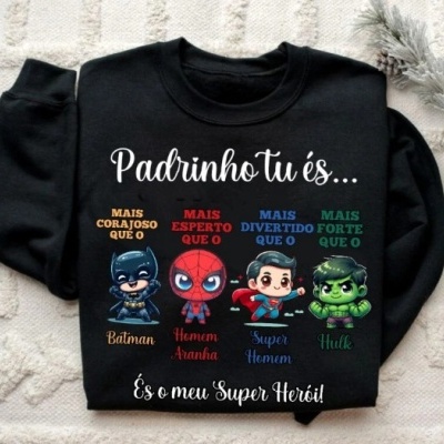Sweat Padrinho - Super Herói