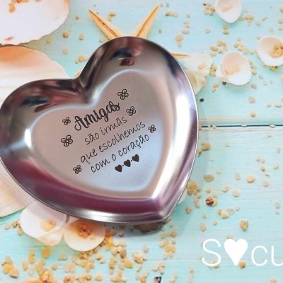 Base porta-joias coração - AMIGA