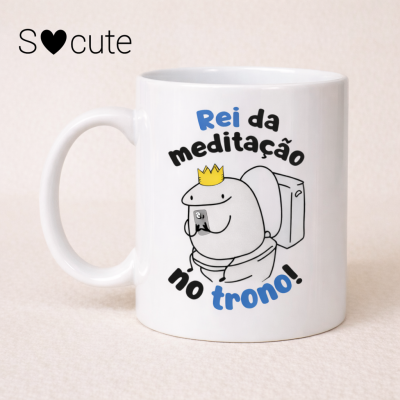 Caneca "Rei da meditação no trono"