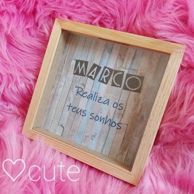 Quadro mealheiro - Realiza os teus sonhos