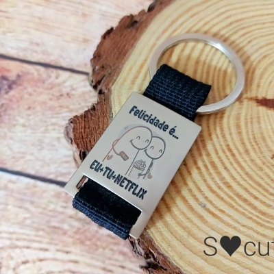 Porta-chaves "Felicidade é..."